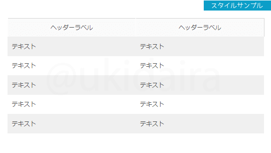 表のスタイルサンプル2