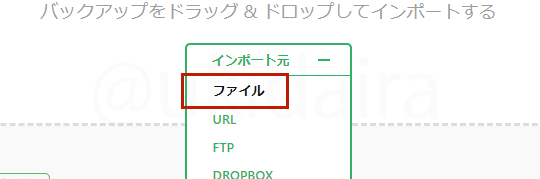 All-in-One WP Migrationで復元をする手順3